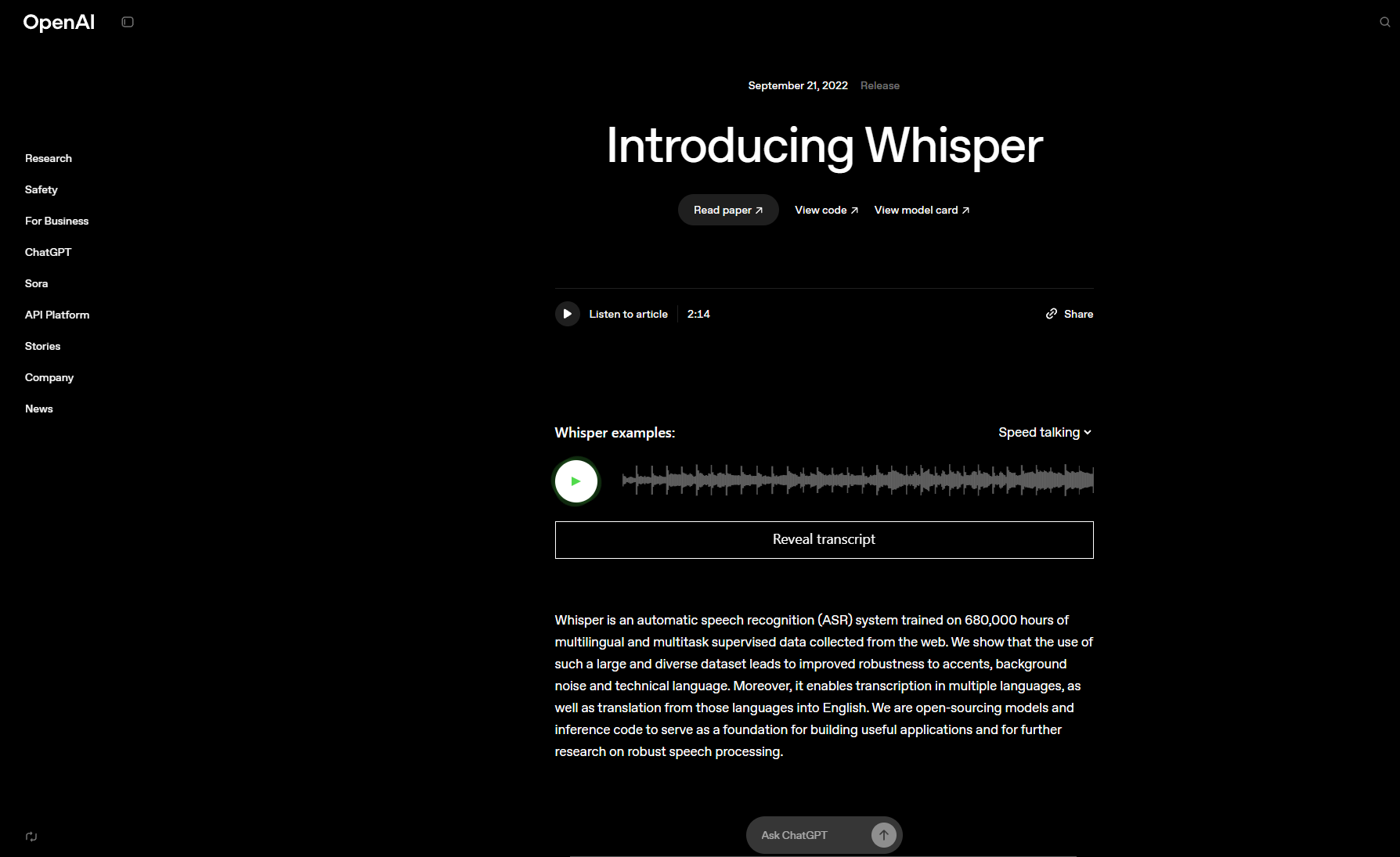 Whisper