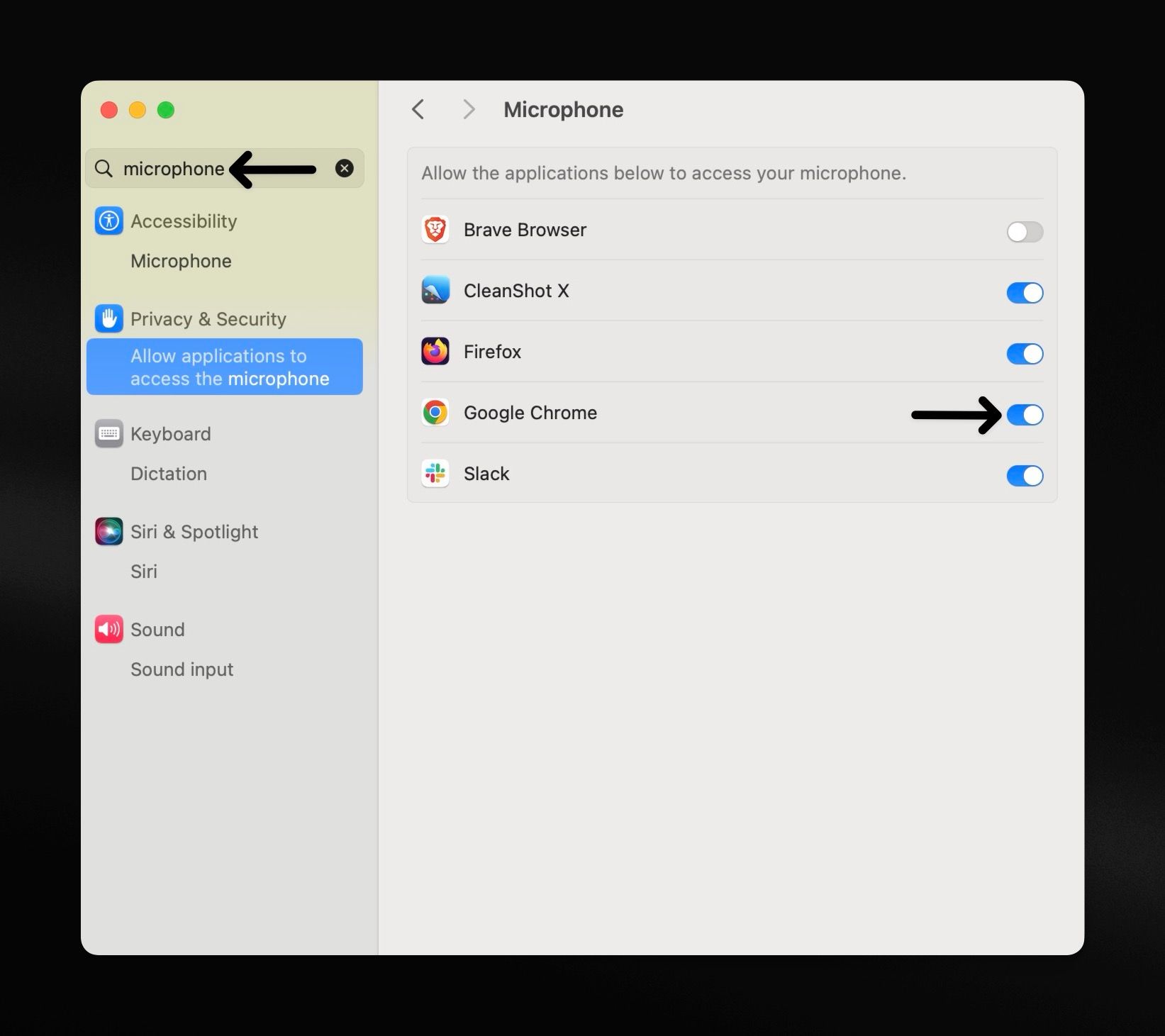 allow notion access to microphone for using voice to text