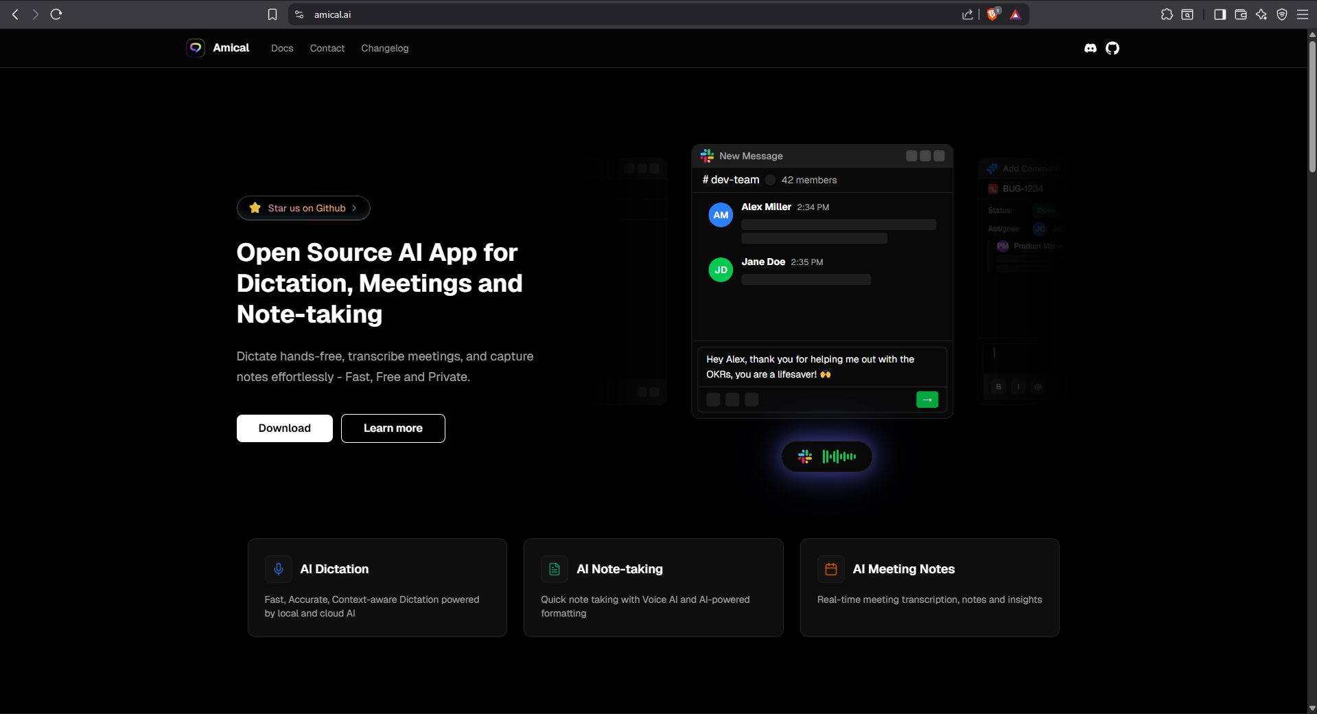 Install the Amical Desktop App