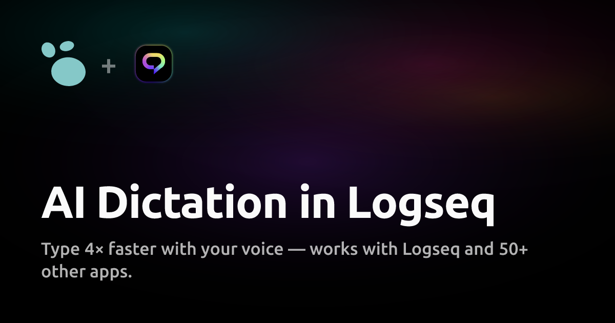 AI Dictation in Logseq | Amical